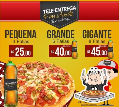 No Tele-pizza Fim de Tarde Confins MG, você pode provar pizza