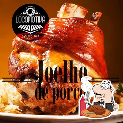 Peça pratos de carne do menu