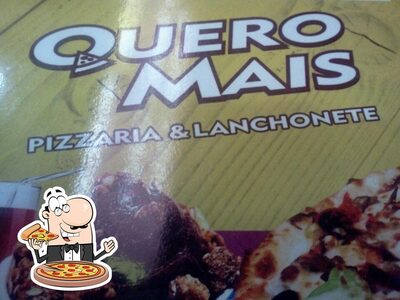 Experimente pizza no Quero Mais Pizzaria e Lanchonete