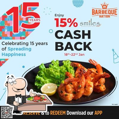 Barbeque Nation serves a variety of seafood meals