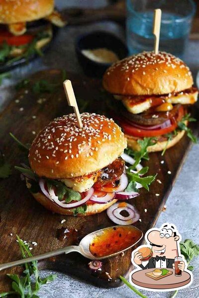 Kanha Cafe offers a number of options for burger lovers