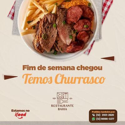 A publicidade apresenta informações sobre o Bahia Marmitaria