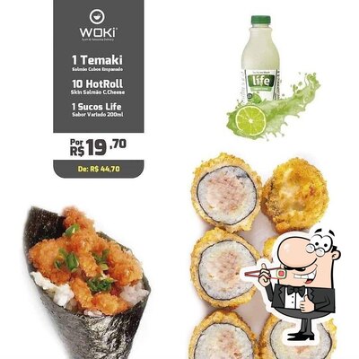 Escolha diferentes opções de sushi