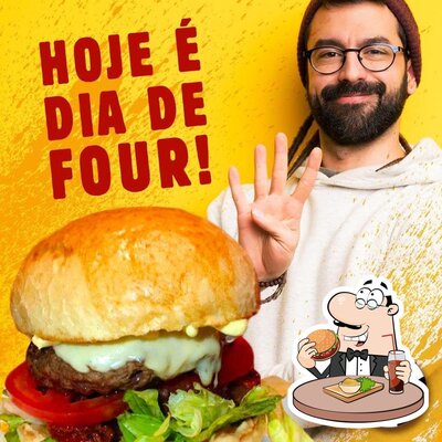 Peça um hambúrguer no All In Sandwiches