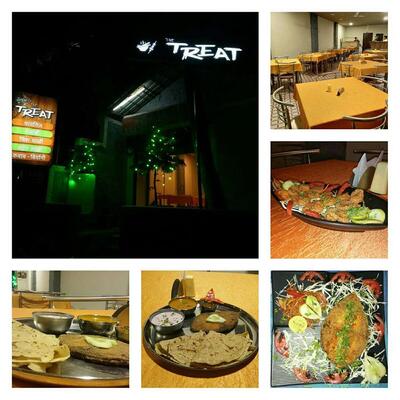The advertisement displays information about Hotel The Treat