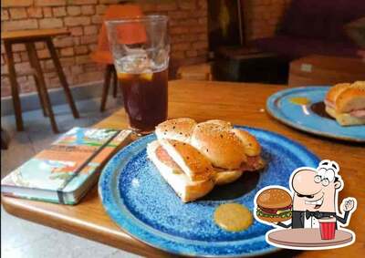 Order a burger at The Lighthouse Cafe