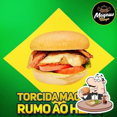 Deguste um dos hambúrgueres oferecidos no Magnus Burger