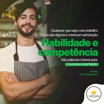 Aqui está a publicidade do Happy Hour