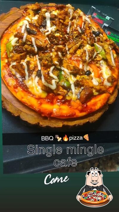 Pick pizza at Single mingle cafe