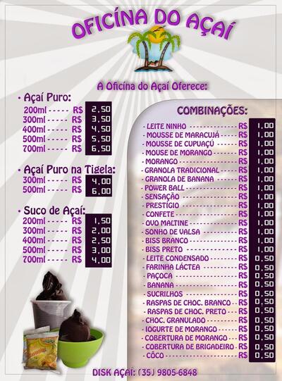 Leia as informações sobre o Oficina do Açaí