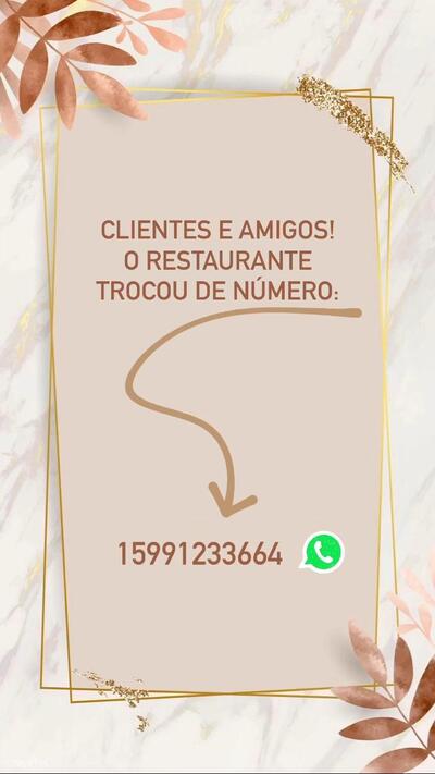 Aqui está a publicidade do Restaurante Tirabassi