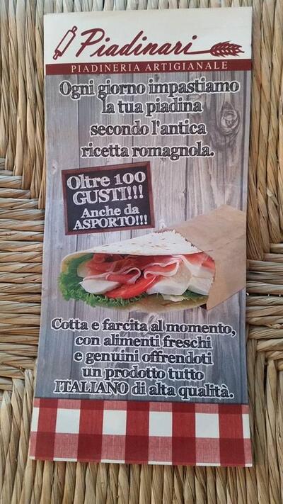 Ecco la pubblicità di I Piadinari