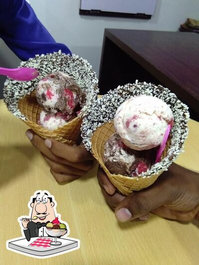 Baskin Robbins serves a selection of sweet dishes