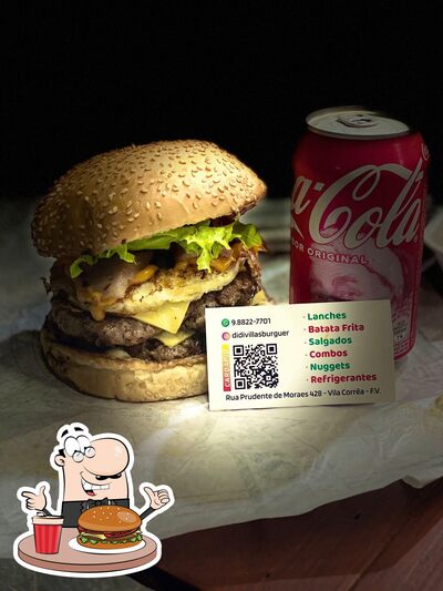 Delicie-se com um hambúrguer no Didi Villas burguer