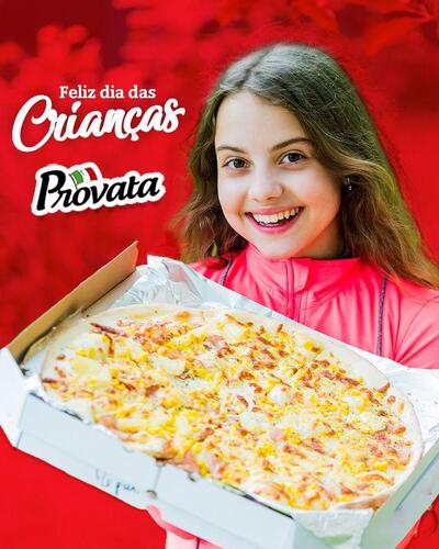 A publicidade apresenta informações sobre o Pizzaria Provata
