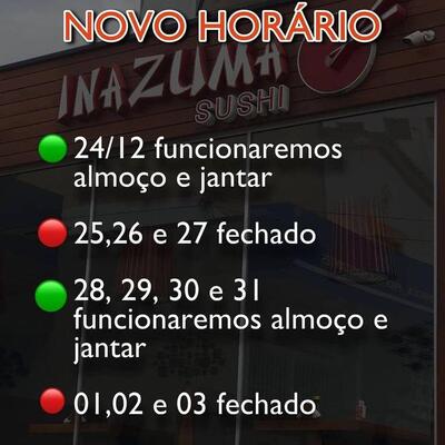 Aqui está a publicidade do Inazuma Sushi