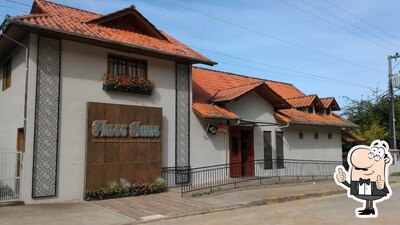 Fluss Haus Land foto