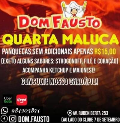 Aqui está a publicidade do Dom Fausto