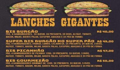 Aqui está a publicidade do Bis Burguer Lanches Alfenas MG