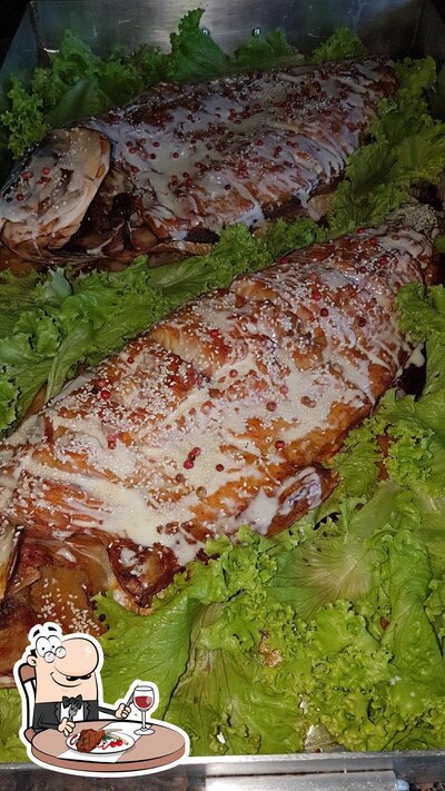 Peça refeições de carne do menu