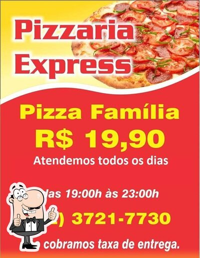 Aqui está a publicidade do Pizzaria Express Muriaé MG