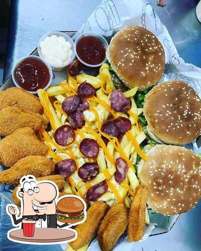 Peça um hambúrguer no Rafa's Burguer