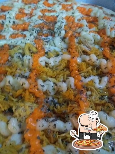 No Rei da pizza, você pode provar pizza