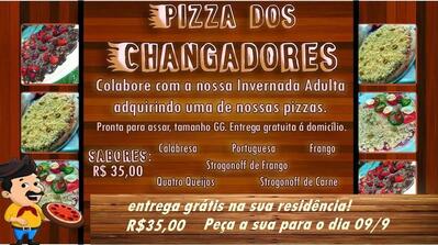 Aqui está a publicidade do Pizzas Changadores