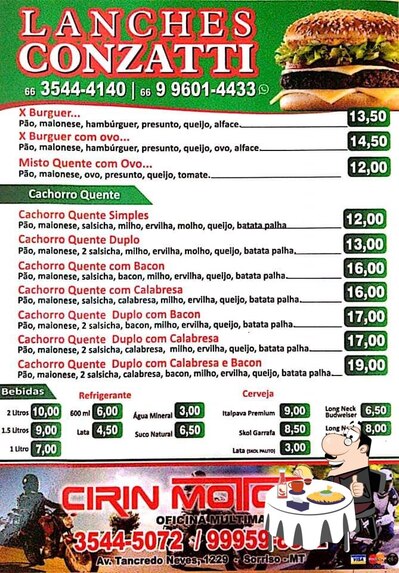 Consiga um hambúrguer no Lanches Conzatti