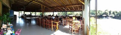 O interior do Recanto Lagoa Azul