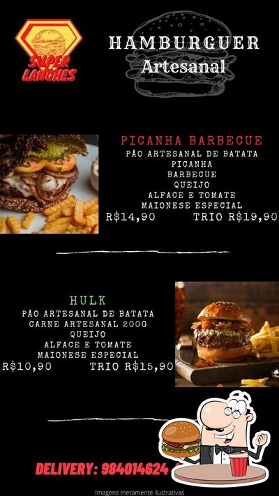 Consiga um hambúrguer no Super Lanches