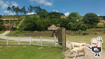 a área exterior é uma característica importante do Pesqueiro ilha do pintado