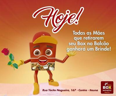Aqui está a publicidade do Box Mineiro Itaúna