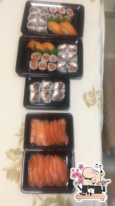 Prove diferentes opções de sushi