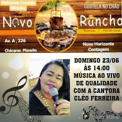 A publicidade apresenta informações sobre o Novo Rancho" Contagem MG