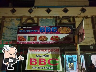 Take a seat at one of the tables at Majestic BBC (Beef Biriyani Center)