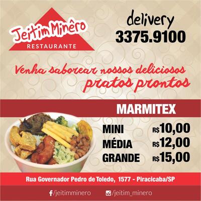 Aqui está a publicidade do Jeitim Minêro