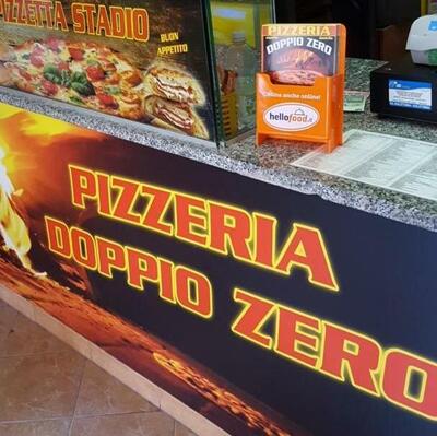La pubblicità contiene informazioni su Pizzeria Doppio Zero