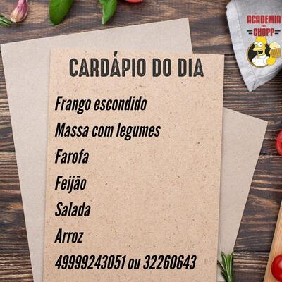 Aqui está a publicidade do Academia do Chopp