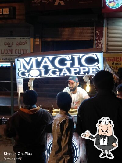Take a seat at one of the tables at Magic golgappe