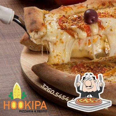 No Hookipa pizzaria, você pode conseguir pizza