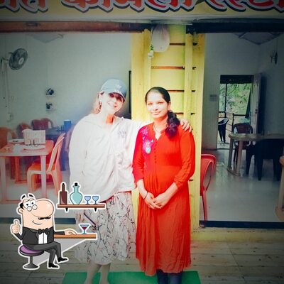 The interior of Vikrant family restaurant veg and non veg