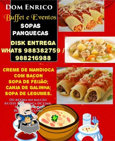 Comida em Pizzaria Dom Enrico