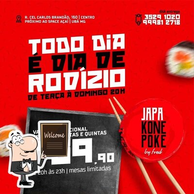 Aqui está a publicidade do Japa Konepoke