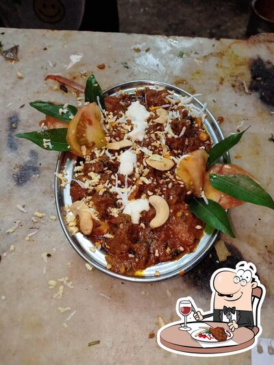 Meat dishes are available at Yummy Land
