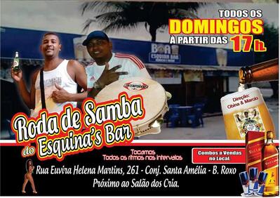 A publicidade mostra informações sobre o Esquina's Bar