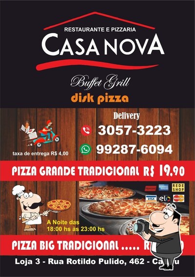 A publicidade apresenta informações sobre o Pizzaria Toca da Pizza