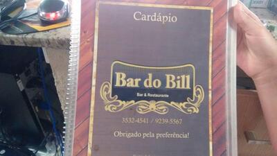 Aqui está a publicidade do Bar e Restaurante Do Bill
