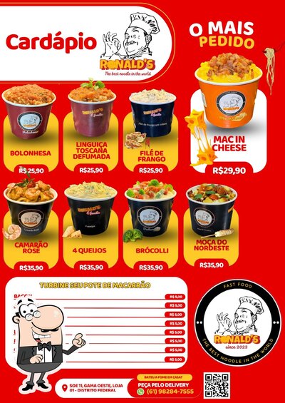 Veja a área externa do Ronald's Macarrão
