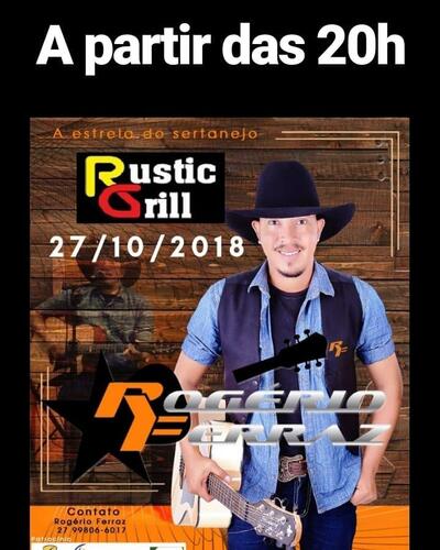 A publicidade apresenta informações sobre o Rustic Grill